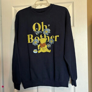 Disney Winnie the Pooh Oh Bother women’s blue sweatshirt size medium